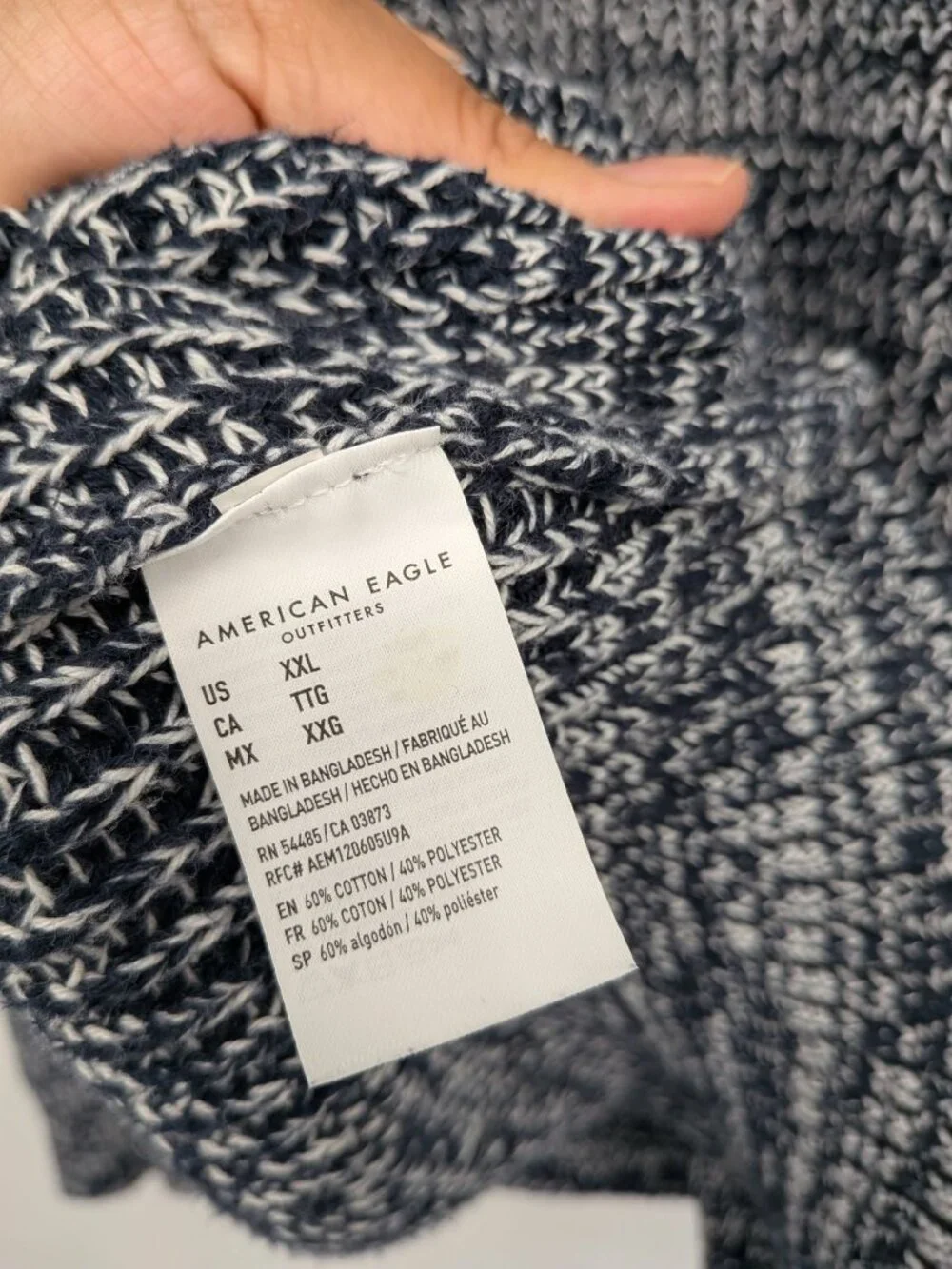 Marled Knit Crewneck Sweater Pullover Neutral Office Minimalist Capsule XXLarge